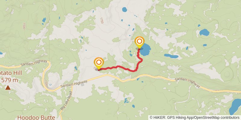 Mount Jefferson Wilderness Traverse spur 1 Map