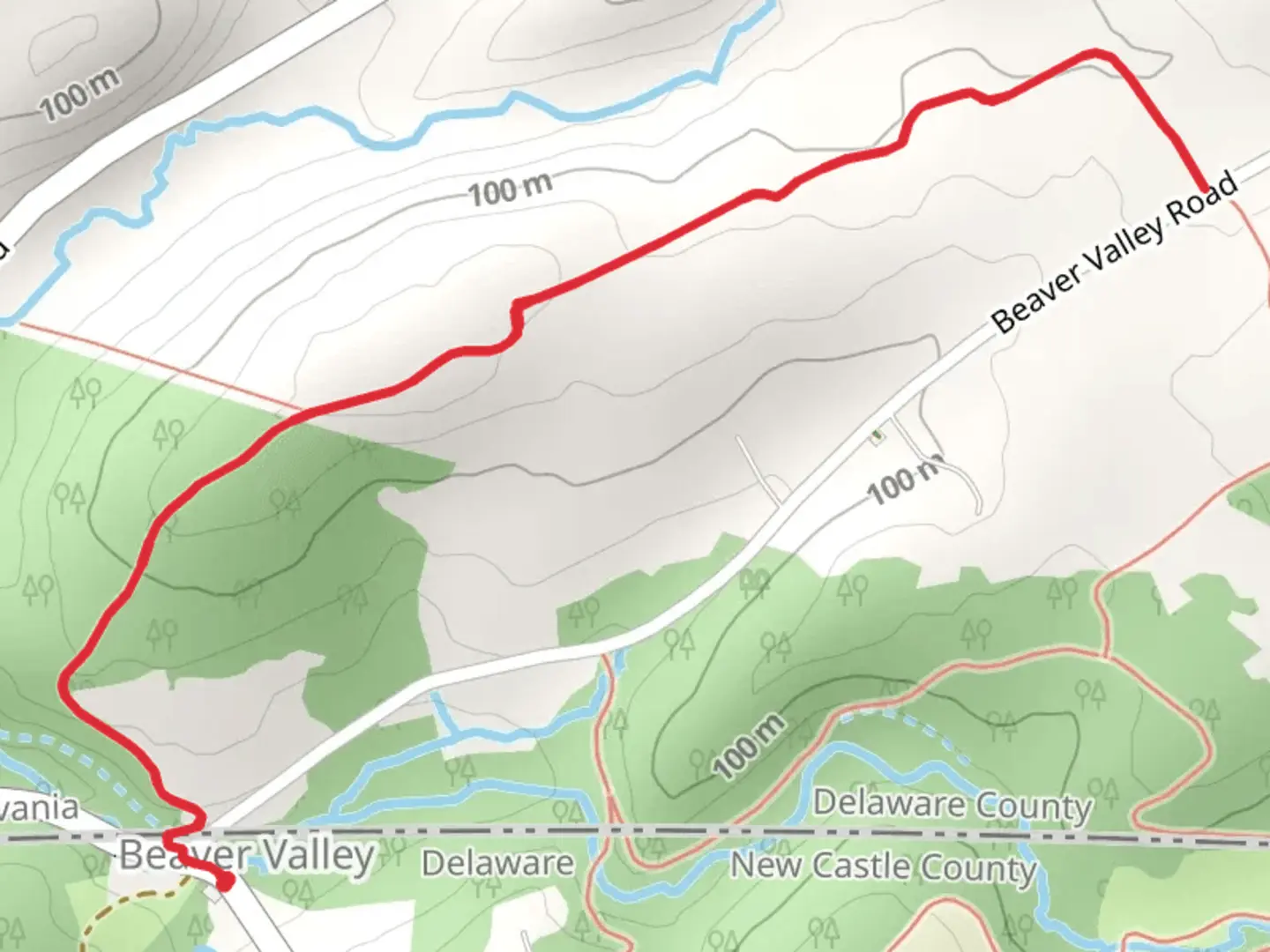 An image depicting the trail Beaver Valley Trail and its surrounding area.