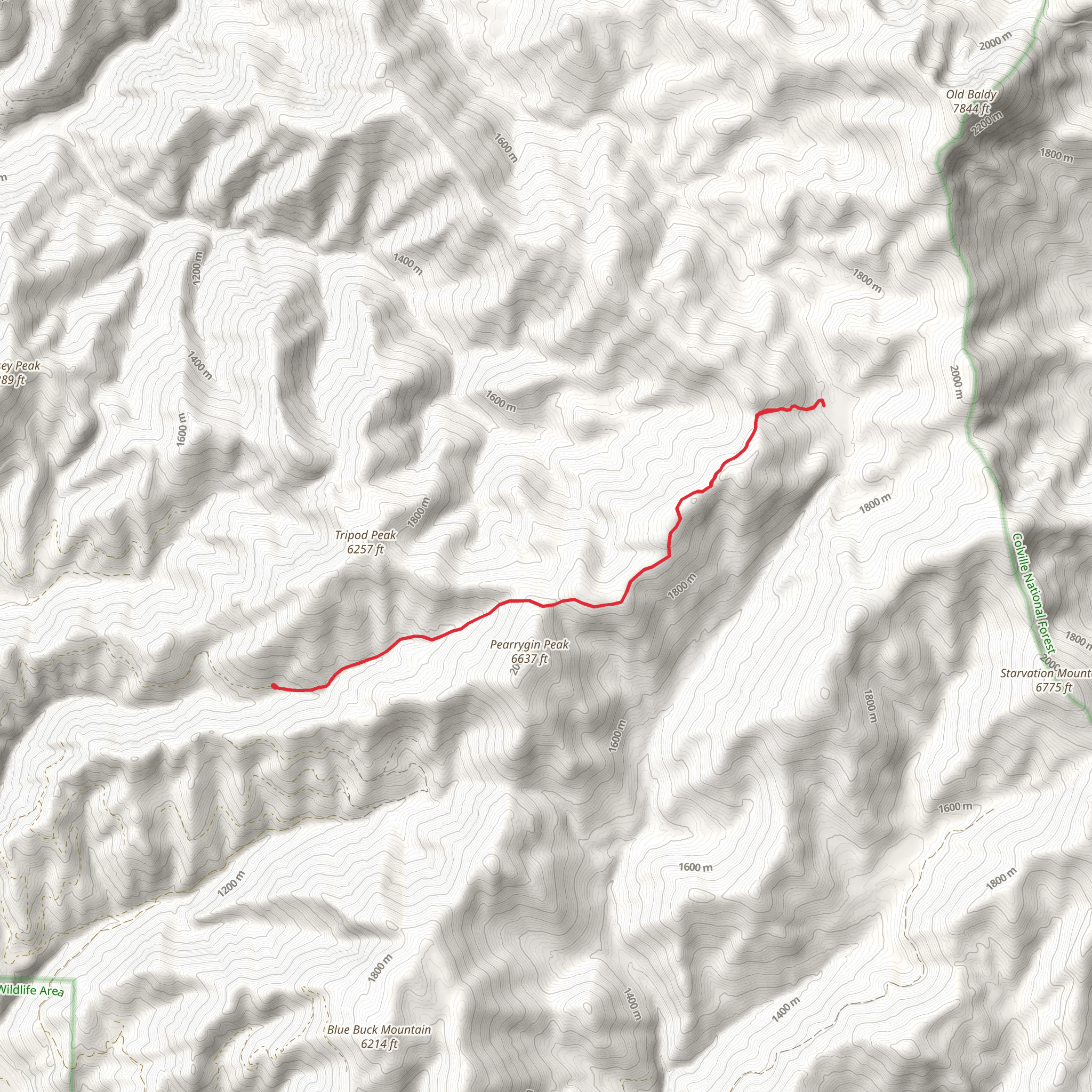 Pearrygin Creek Trail mobile static map