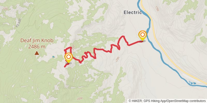 Beattie Gulch Trail stage 2 Map