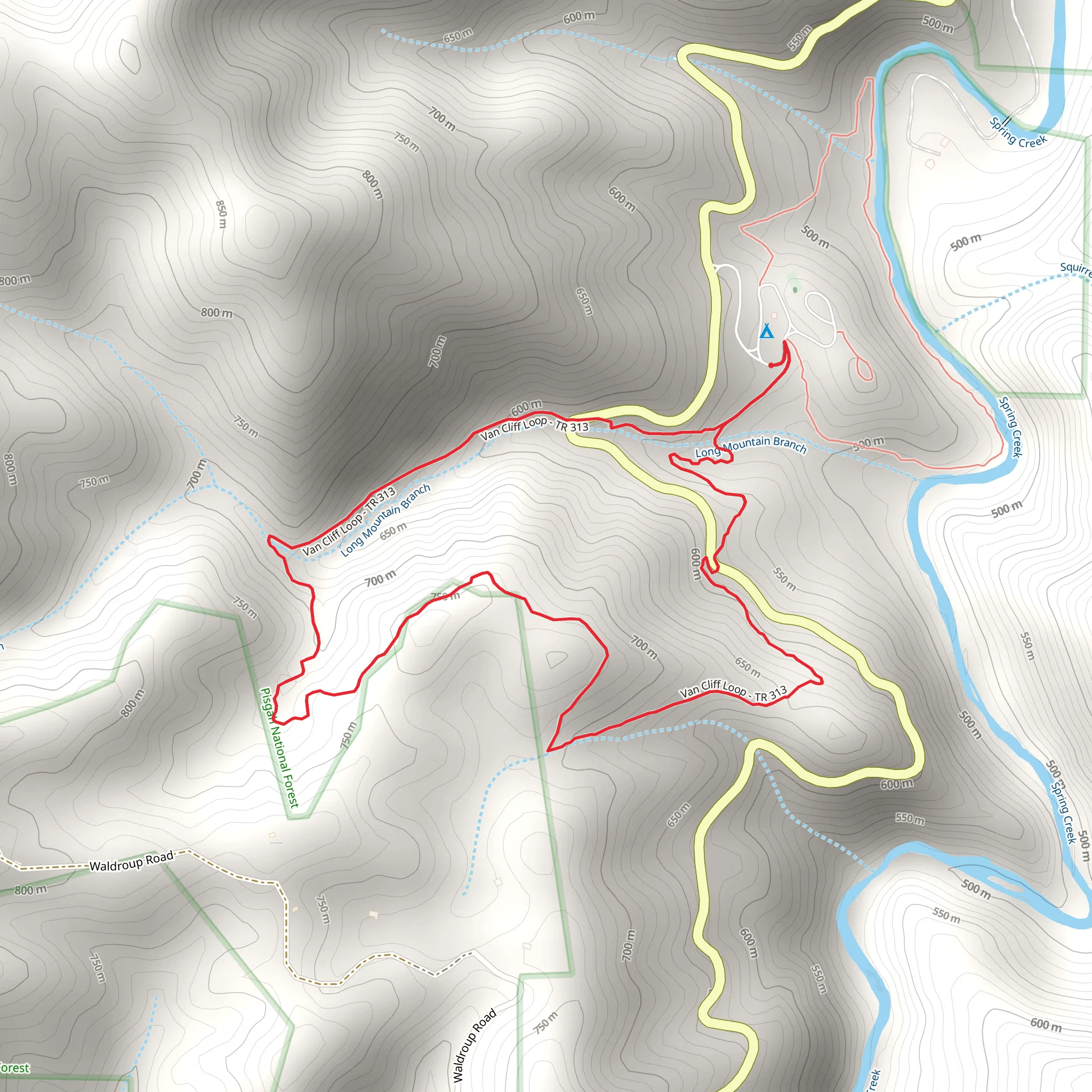 Van Cliff Loop mobile static map