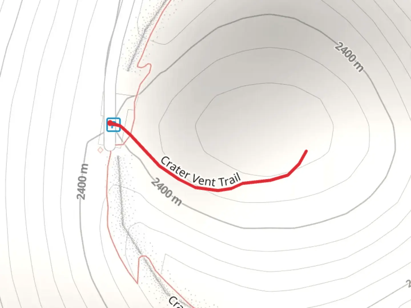 An image depicting the trail Crater Vent Trail and its surrounding area.