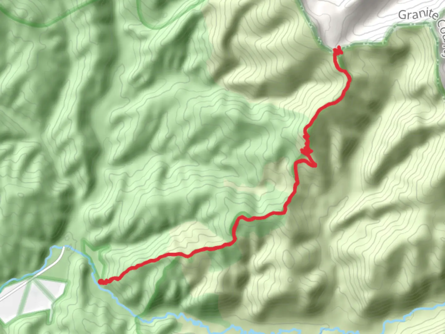 An image depicting the trail Hole in The Wall Trail and its surrounding area.
