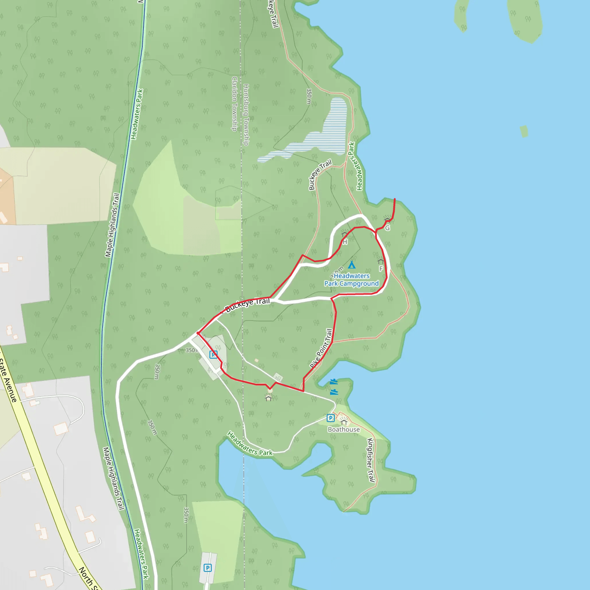 Headwaters Park Loop mobile static map