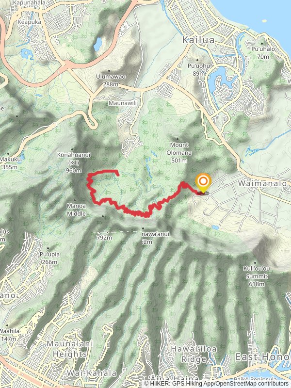 Maunawili Trail Out and Back