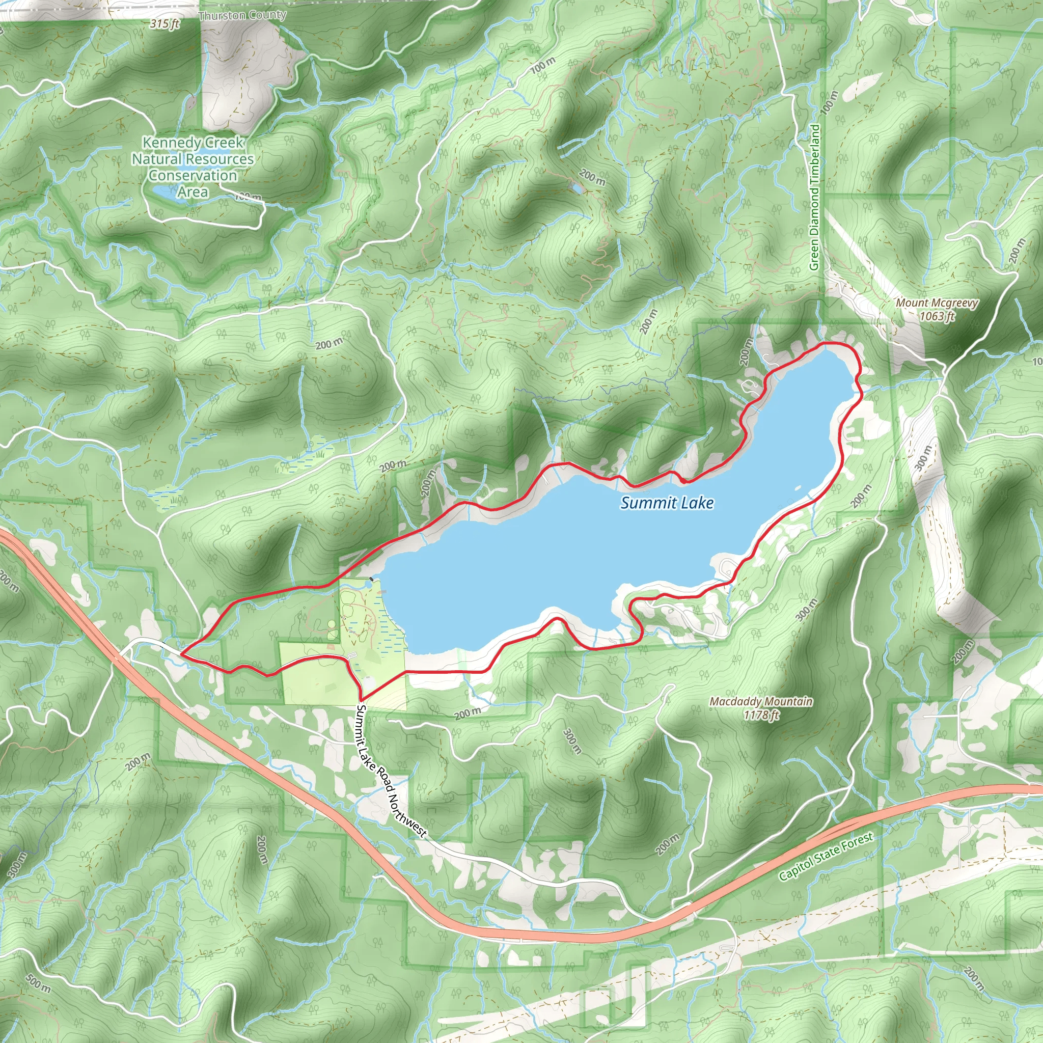 Summit Lake Loop mobile static map