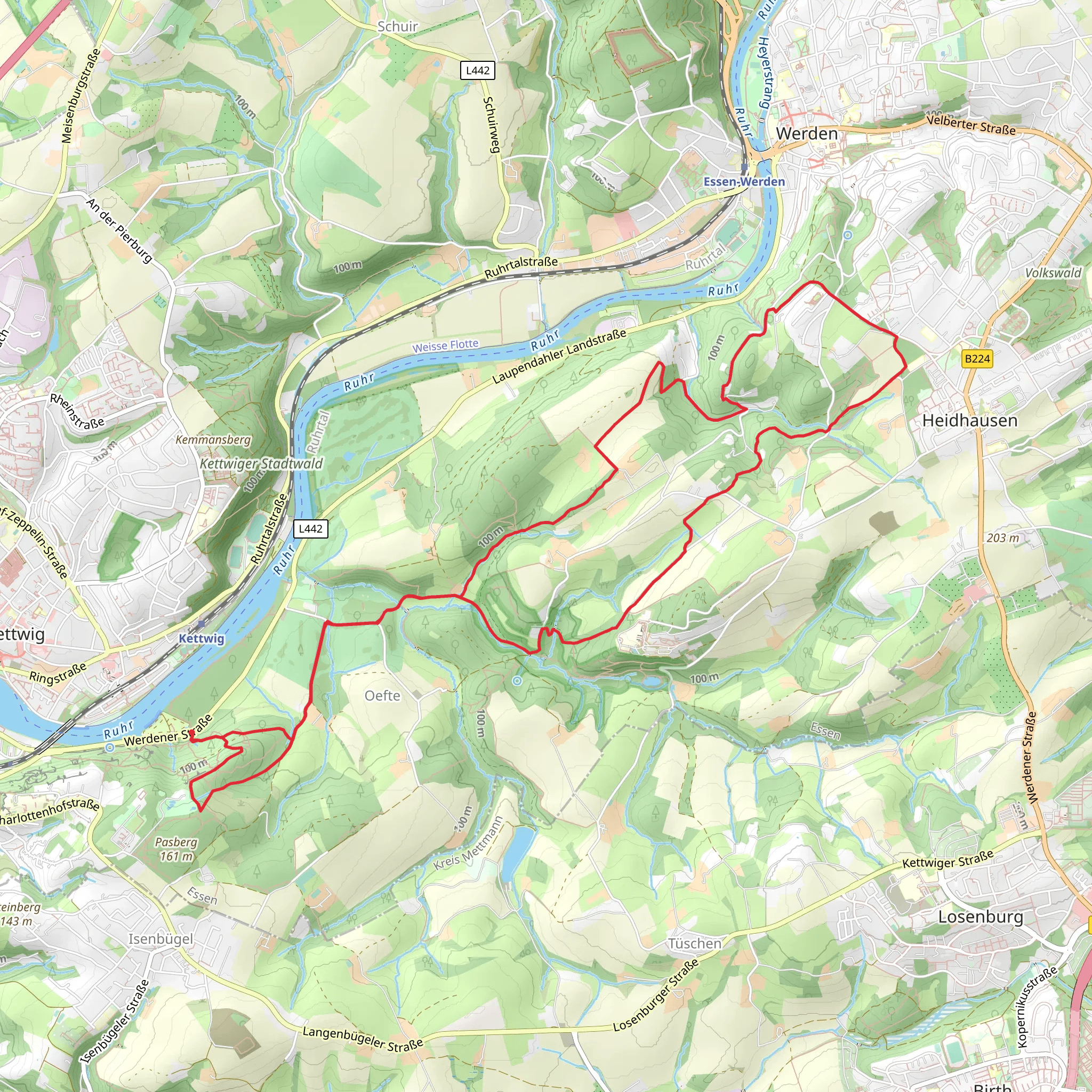 Oefte and Geilinghausweg Loop mobile static map