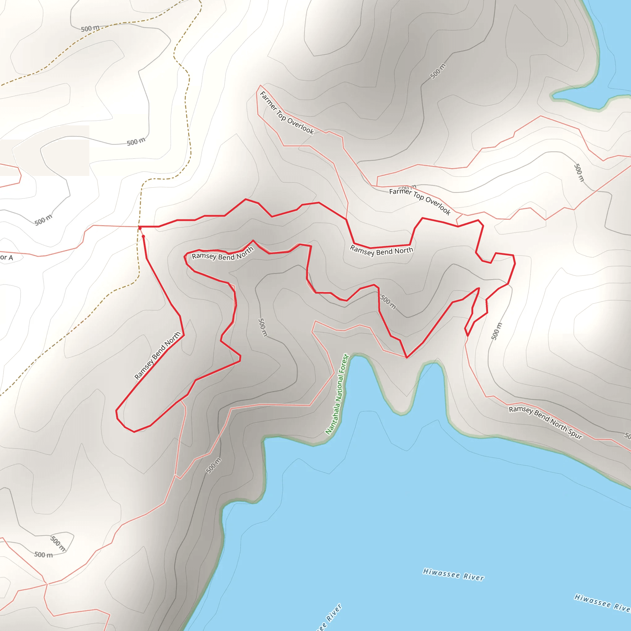 Ramsey Bend North Trail mobile static map