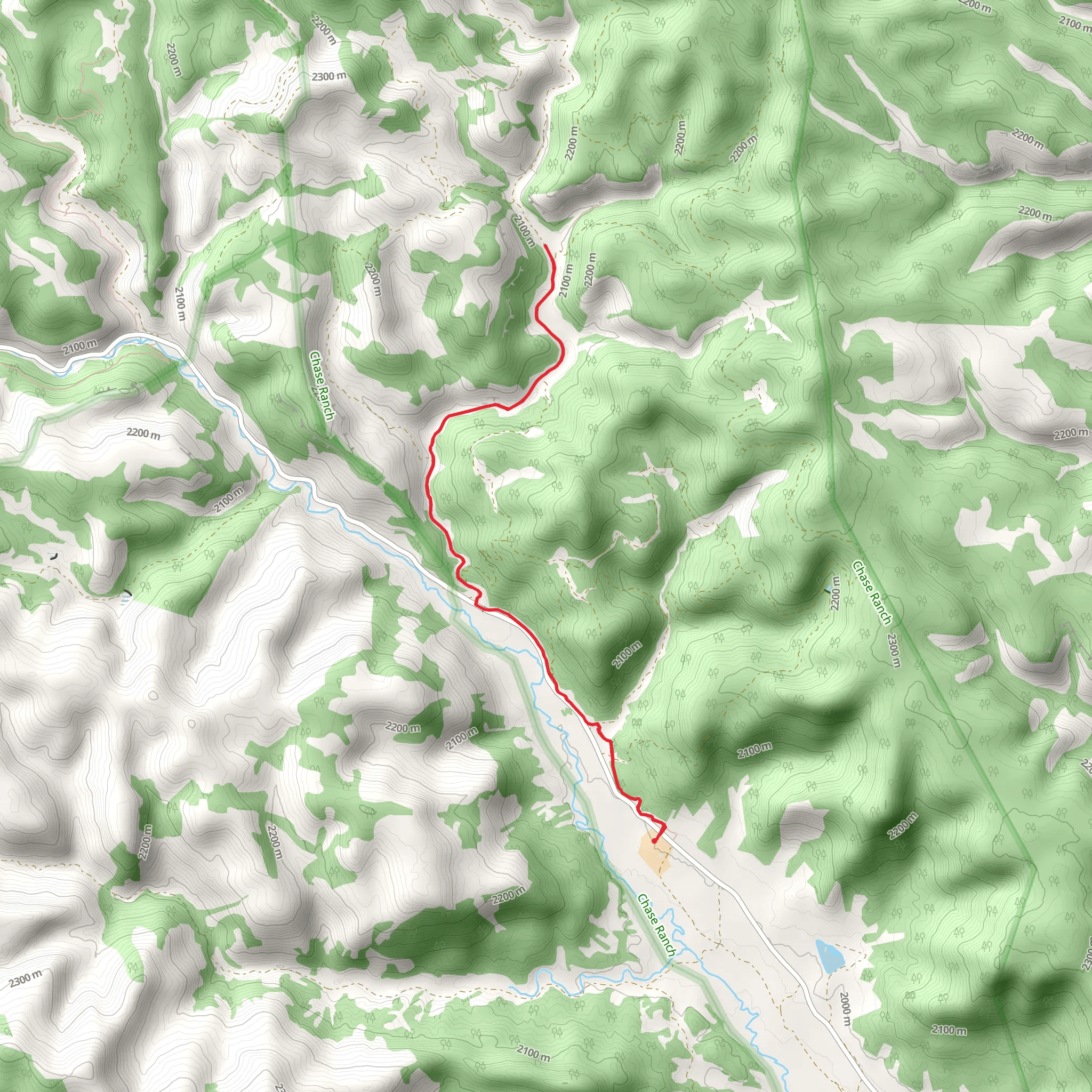 Hells Fire Canyon Camp via Chase Canyon mobile static map