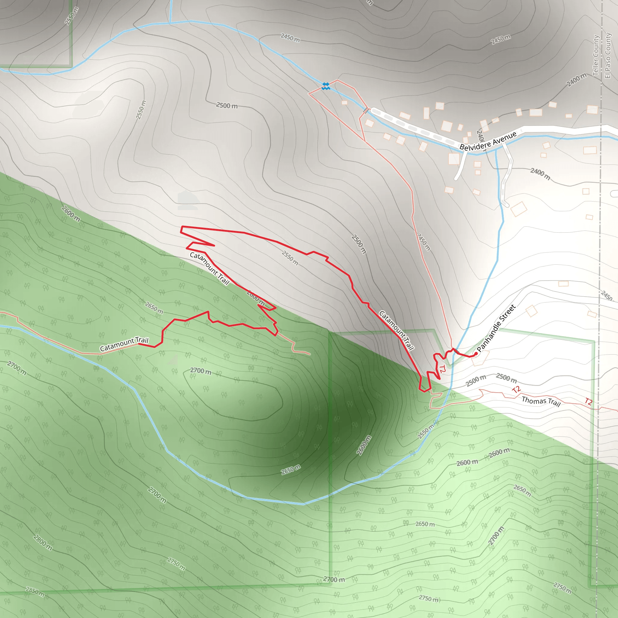 Catamount Trail - Short mobile static map