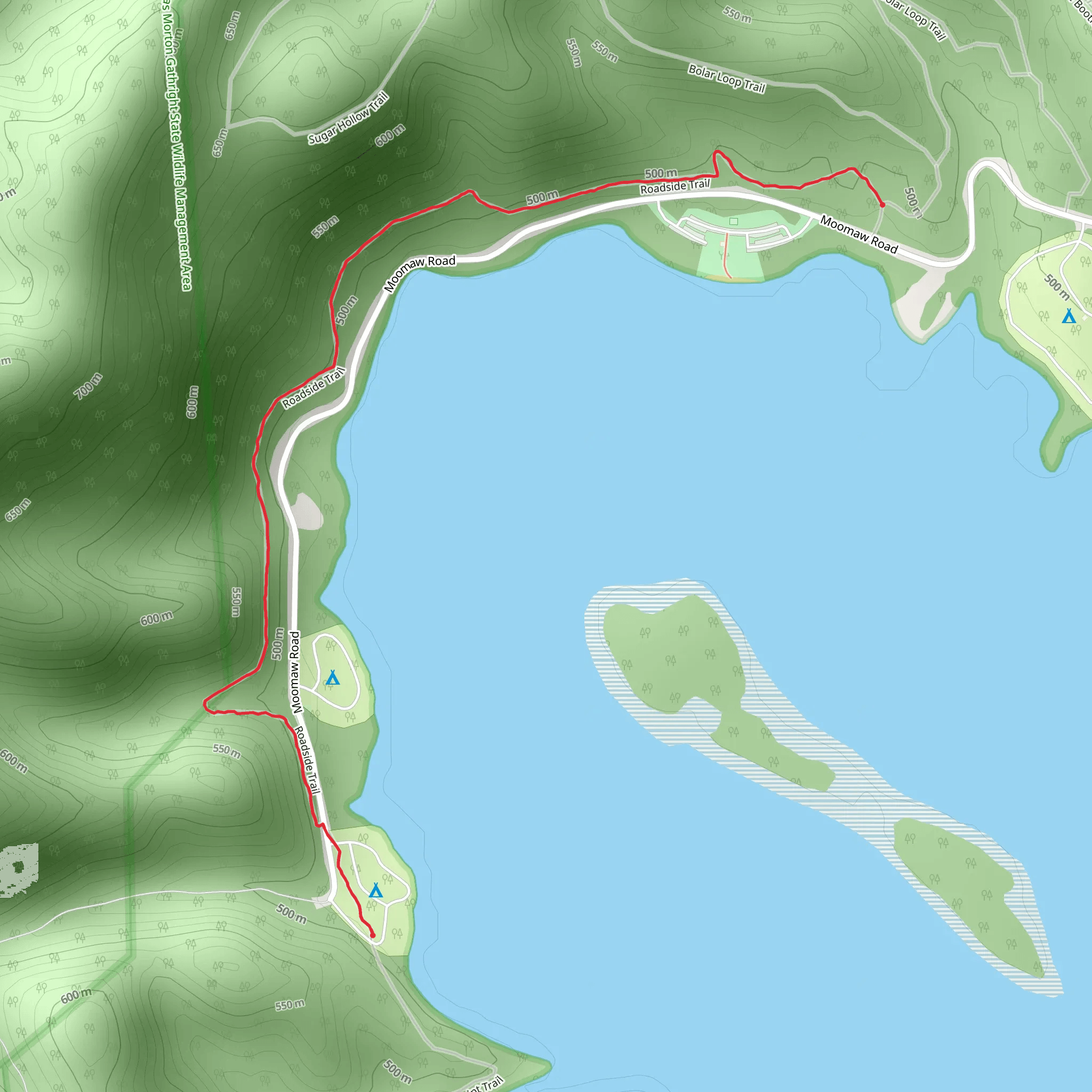 Roadside Trail mobile static map