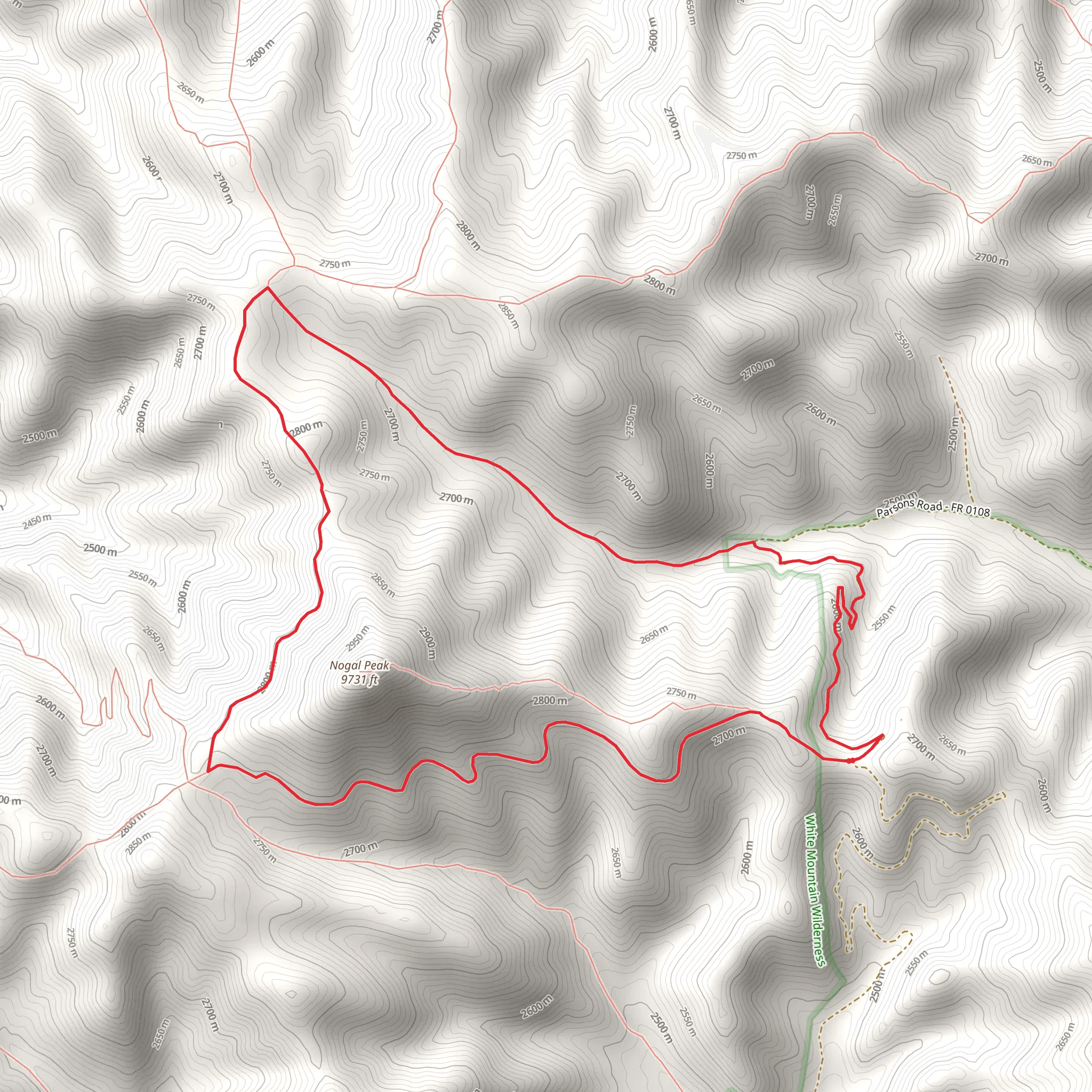 Crest Trail, Tortolita Canyon Trail and Nogal Canyon Loop Trail mobile static map