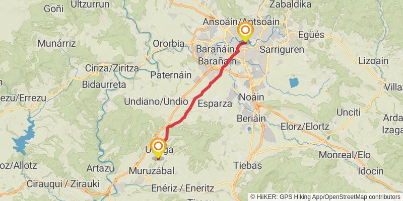 Camino de Santiago Francés stage 5 Map