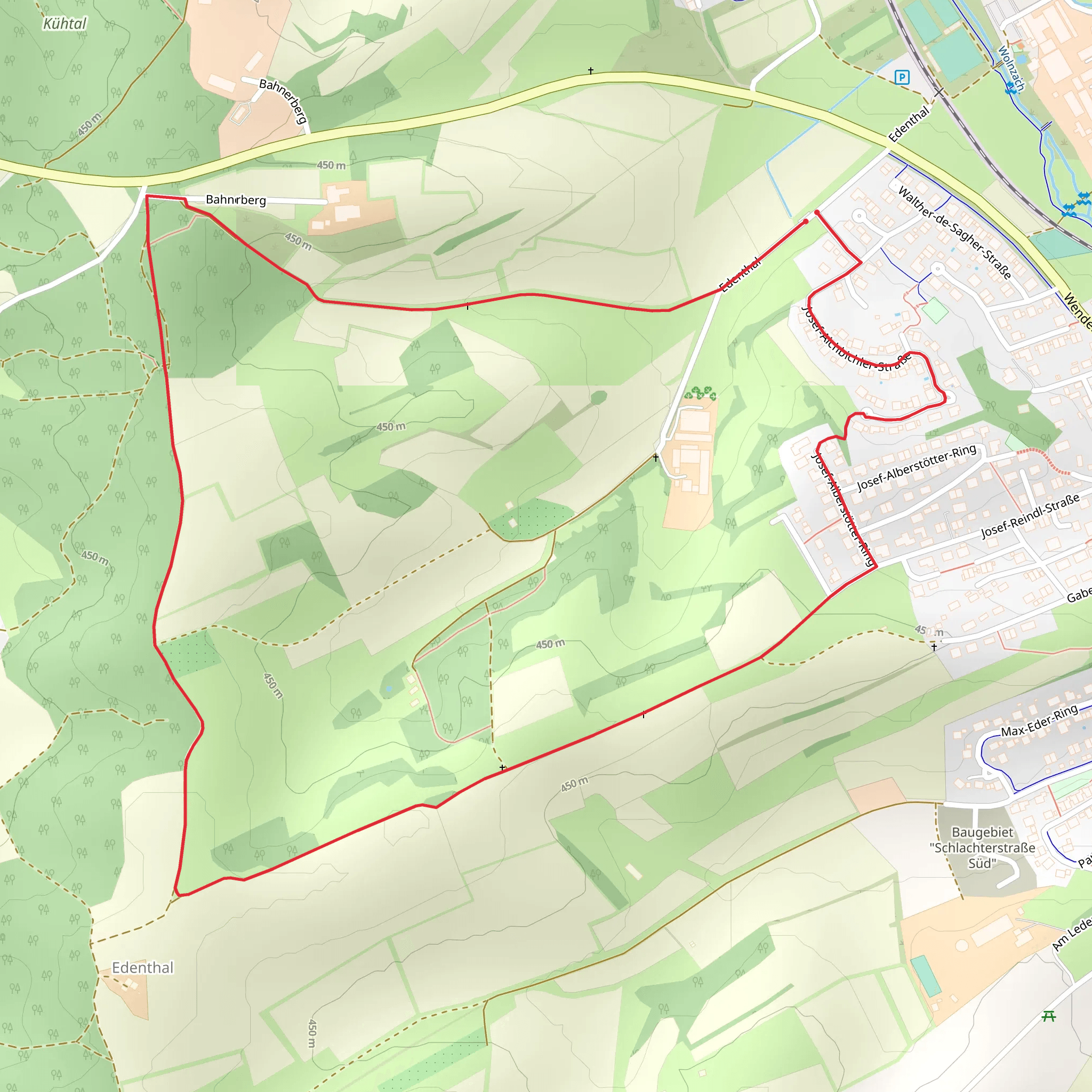 Fuchsberg and Lohwinden Loop mobile static map