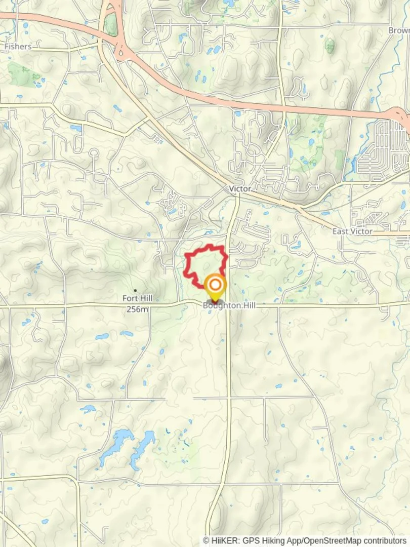 An image depicting the trail Seneca Trail Loop from County Road 41 and its surrounding area.
