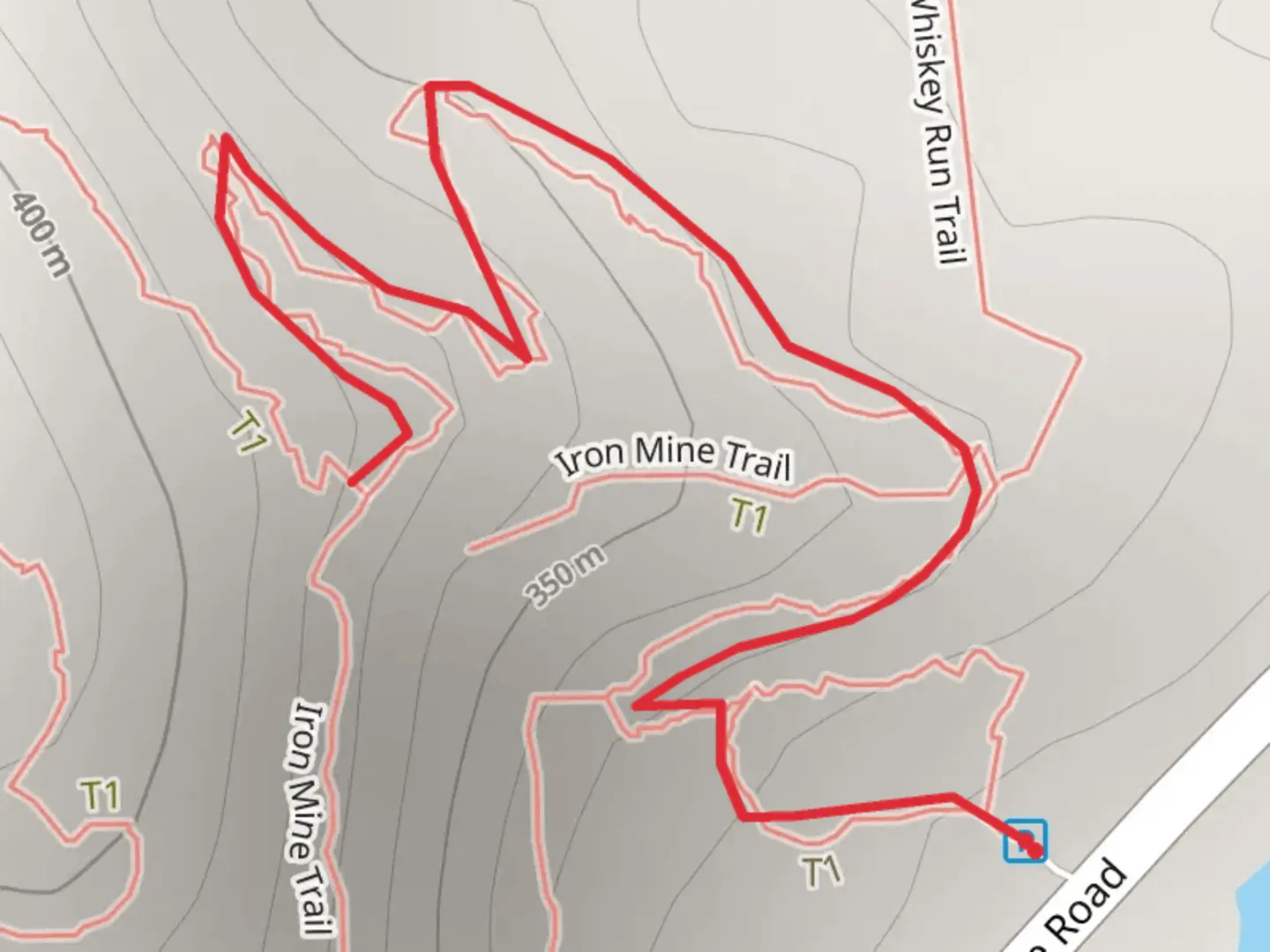 An image depicting the trail Iron Mine Trail and its surrounding area.