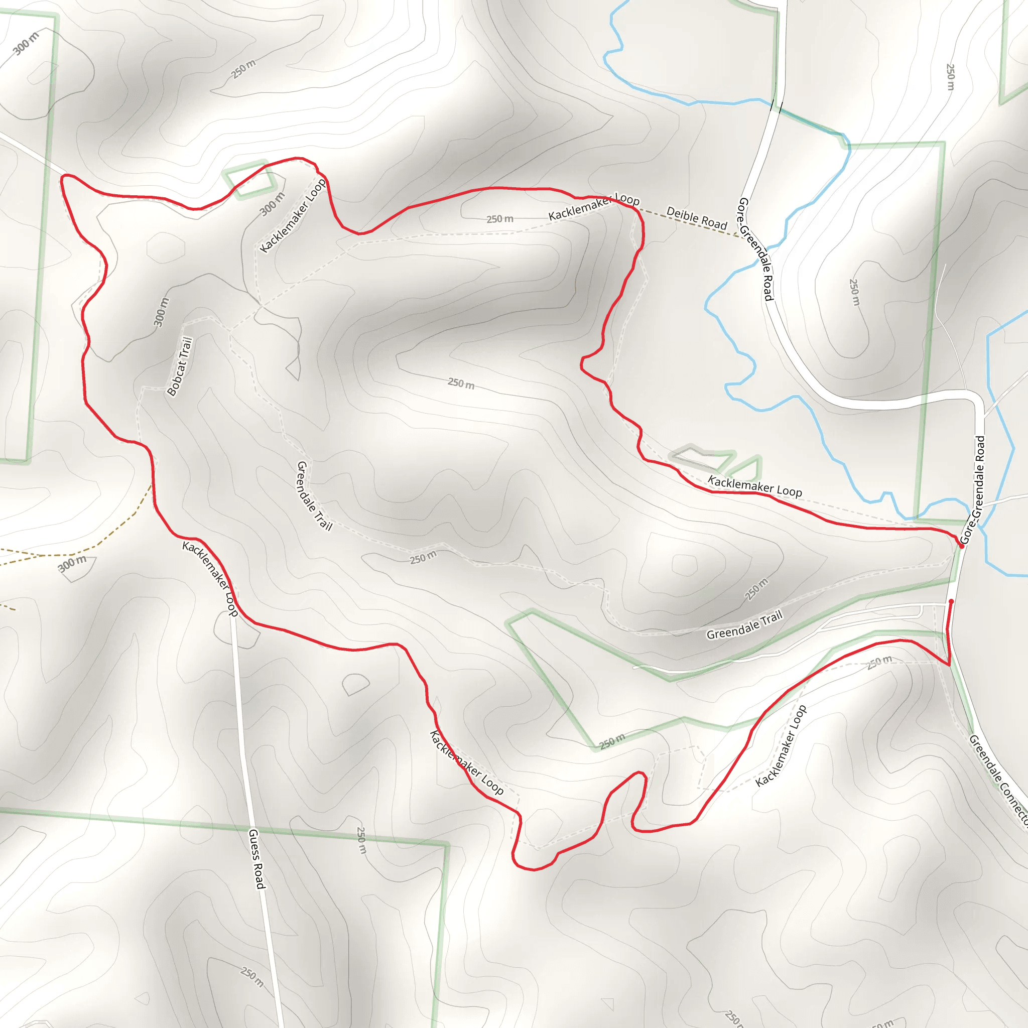 Kacklemacker Loop Trail mobile static map