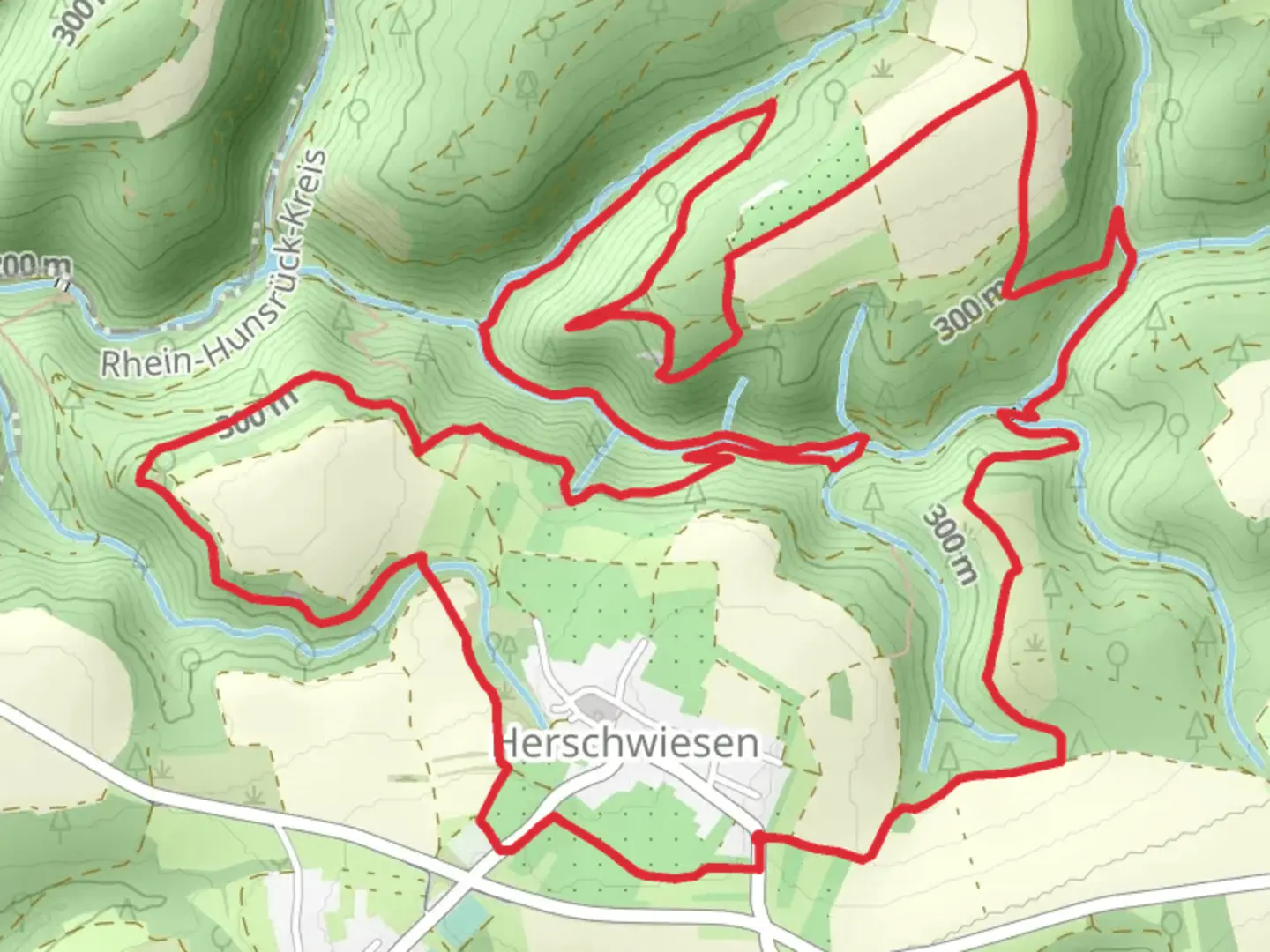 An image depicting the trail Hirschwiesen Loop via Buchholler Kopf and Dieterblick and its surrounding area.