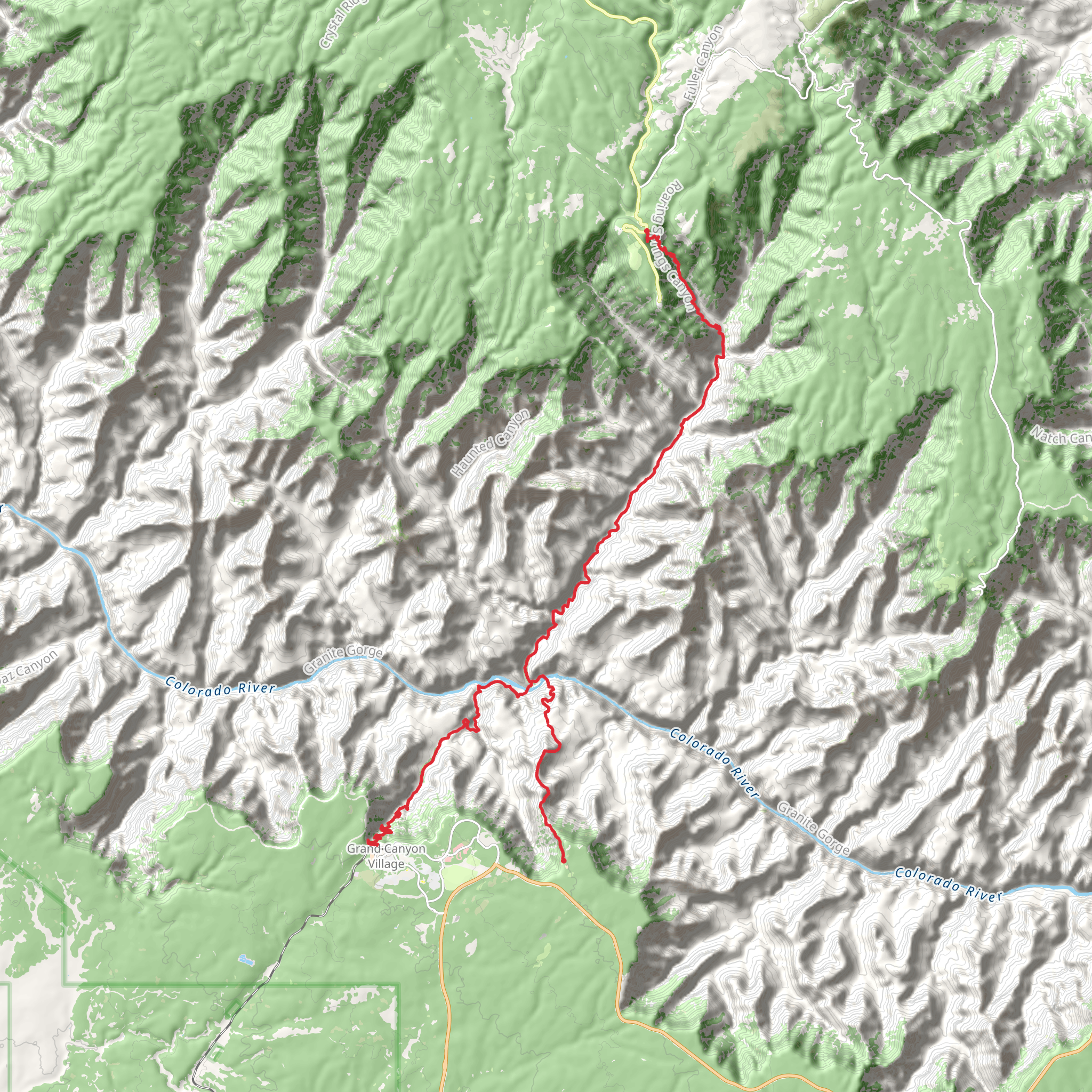 Rim to Rim Trail mobile static map