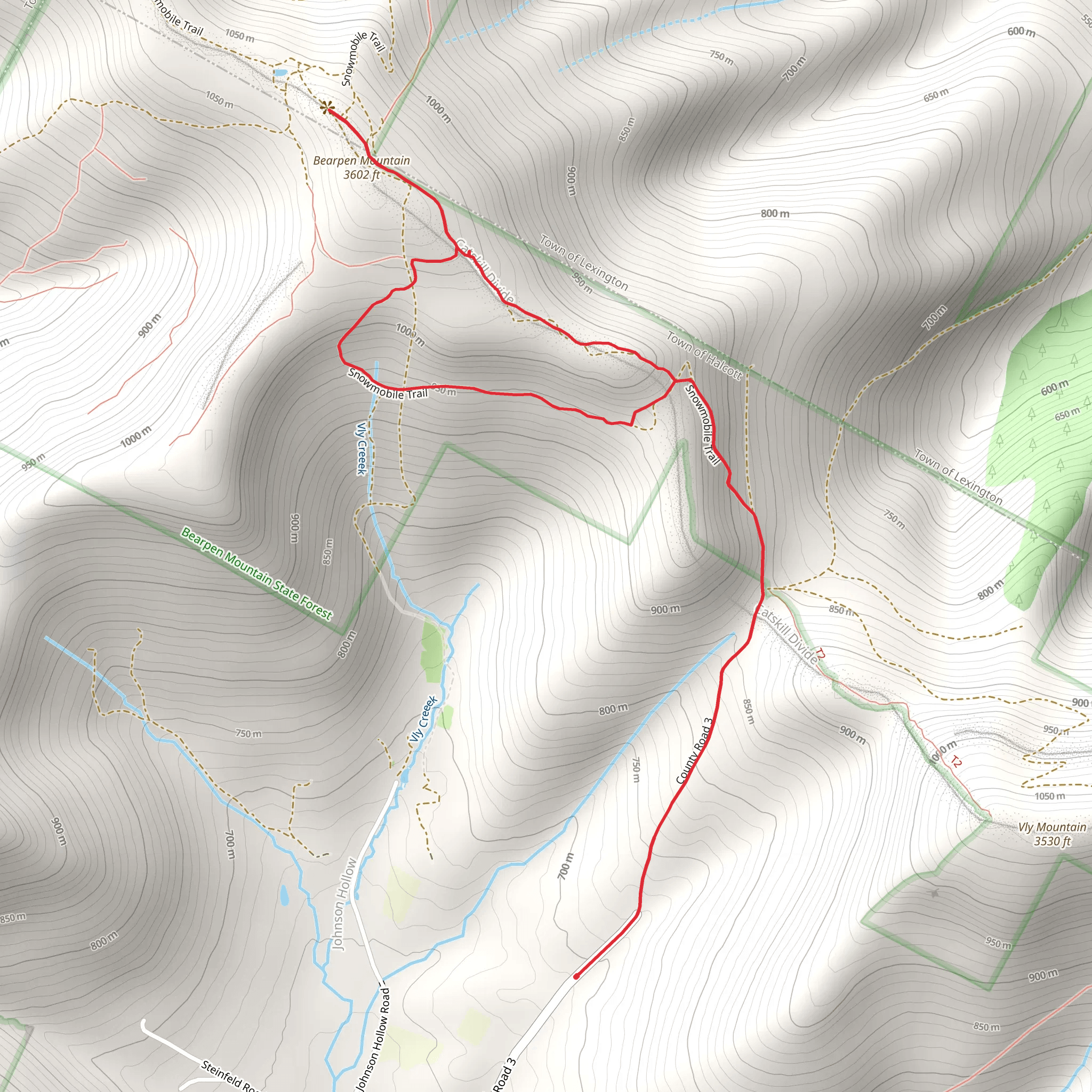 Bearpen Mountain from County Road 3 mobile static map