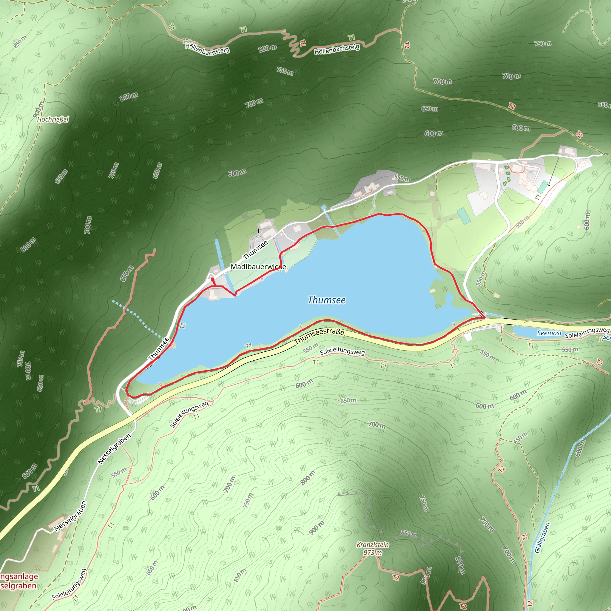 Thumsee Loop via Thumseerundweg mobile static map