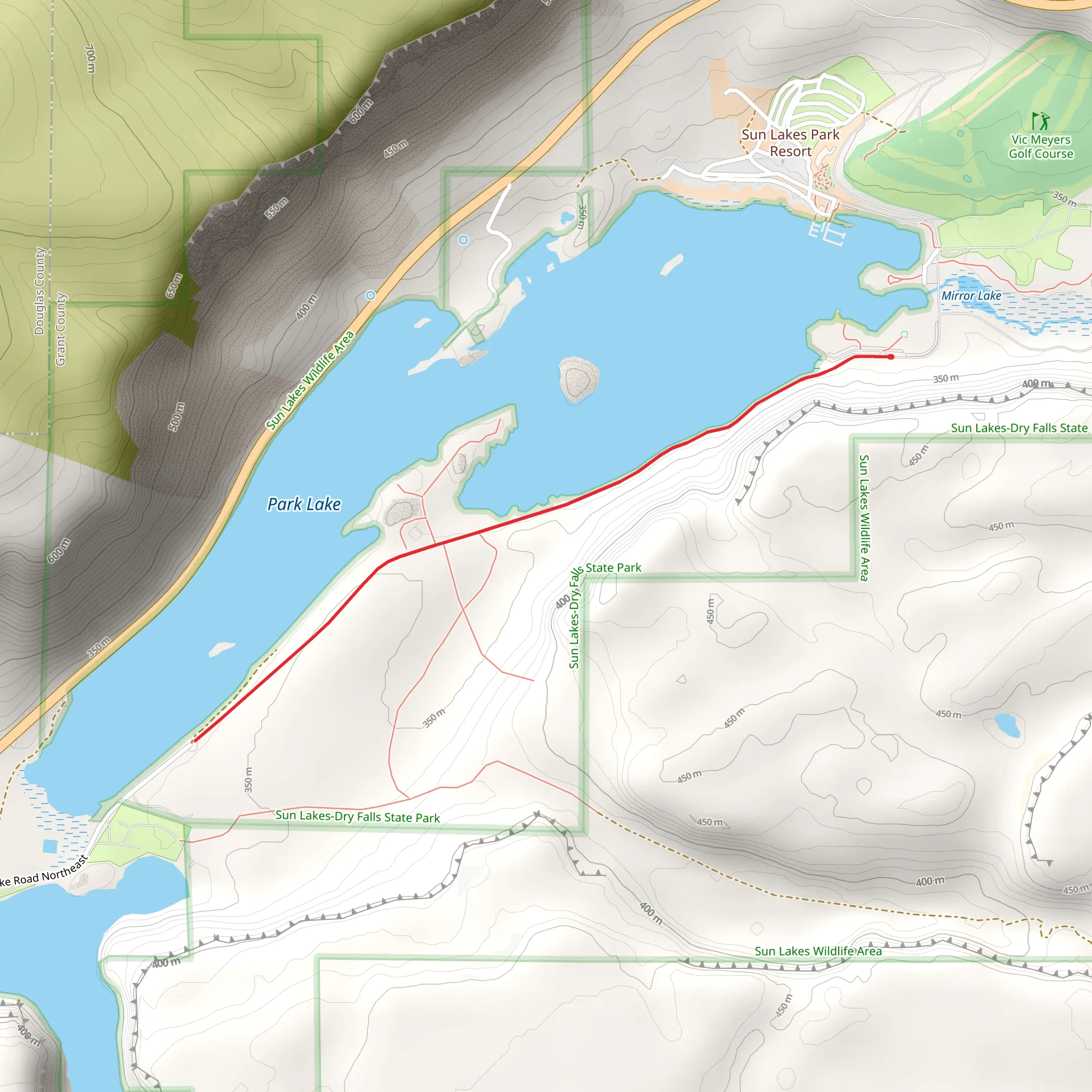 Park Lake Trail mobile static map