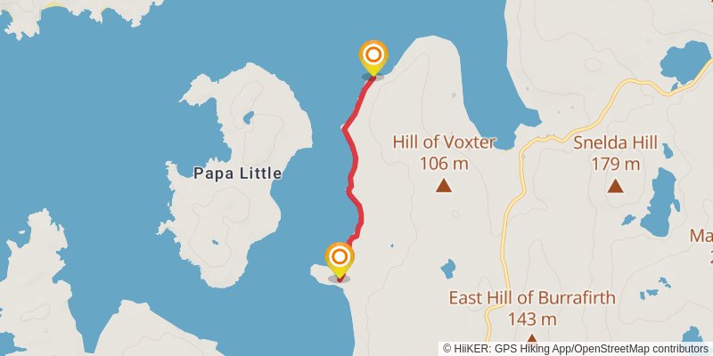 Coastal Walk of Shetland - West stage 20 Map