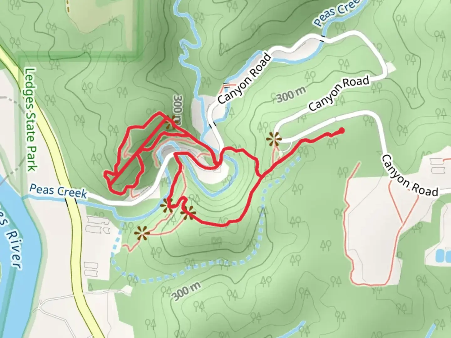 An image depicting the trail Canyon Road Loop and its surrounding area.