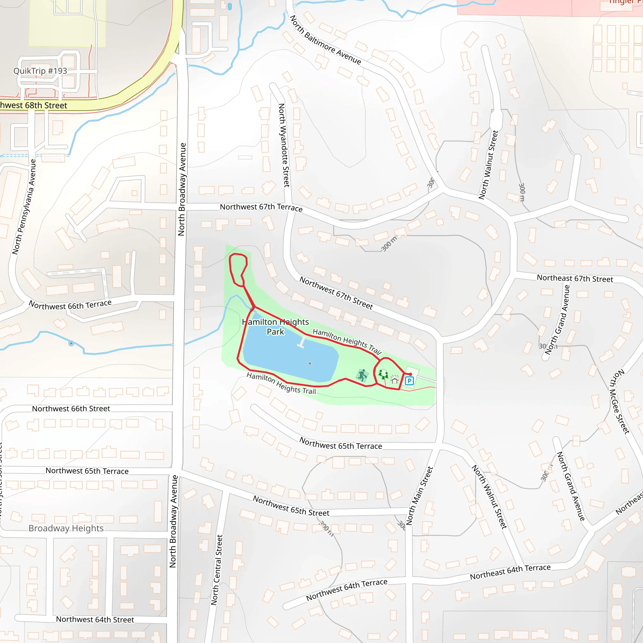 Hamilton Heights Park Loop mobile static map