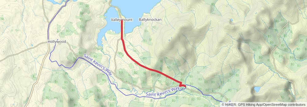 St Kevins Way Pilgrim Path spur 1 Map