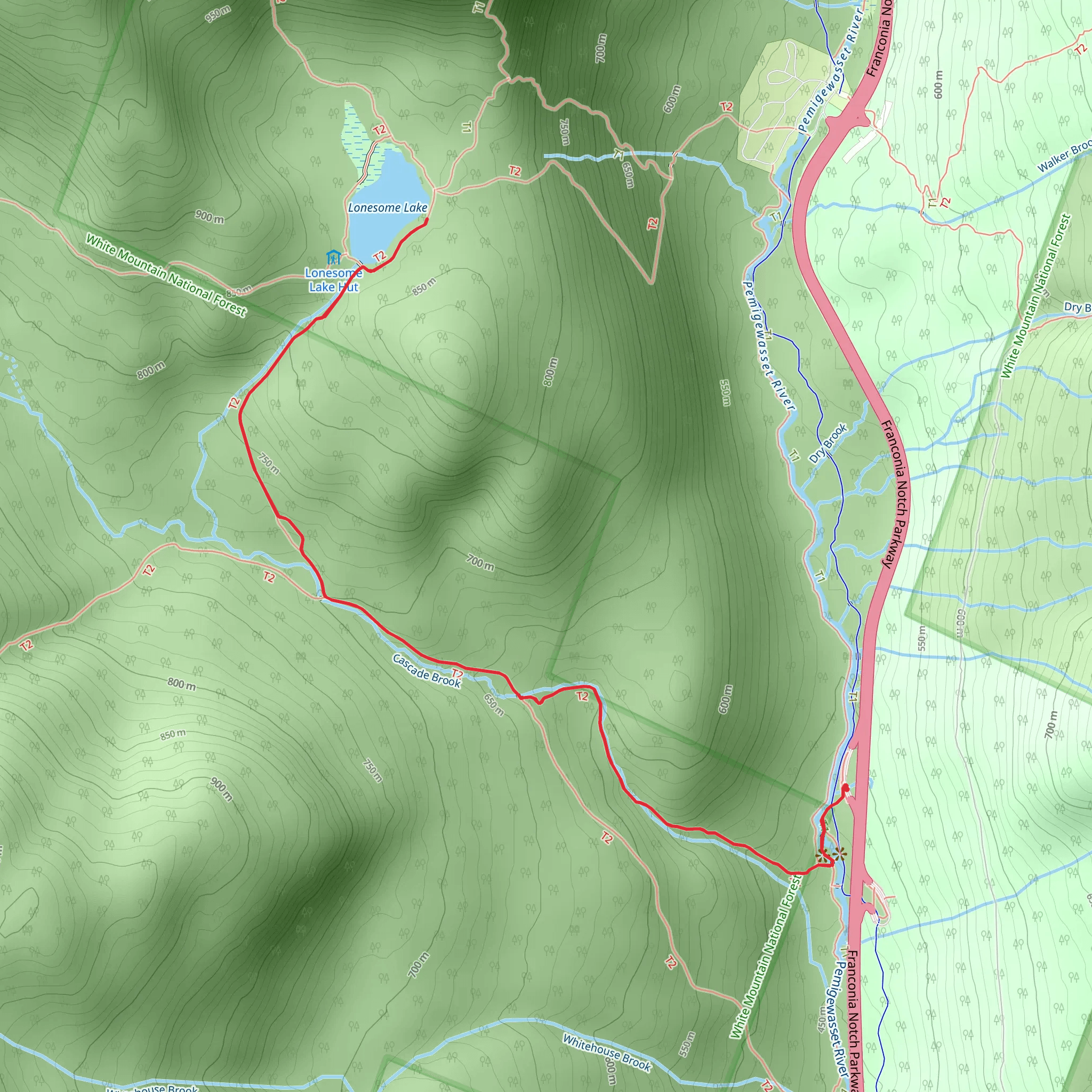 Lonesome Lake mobile static map
