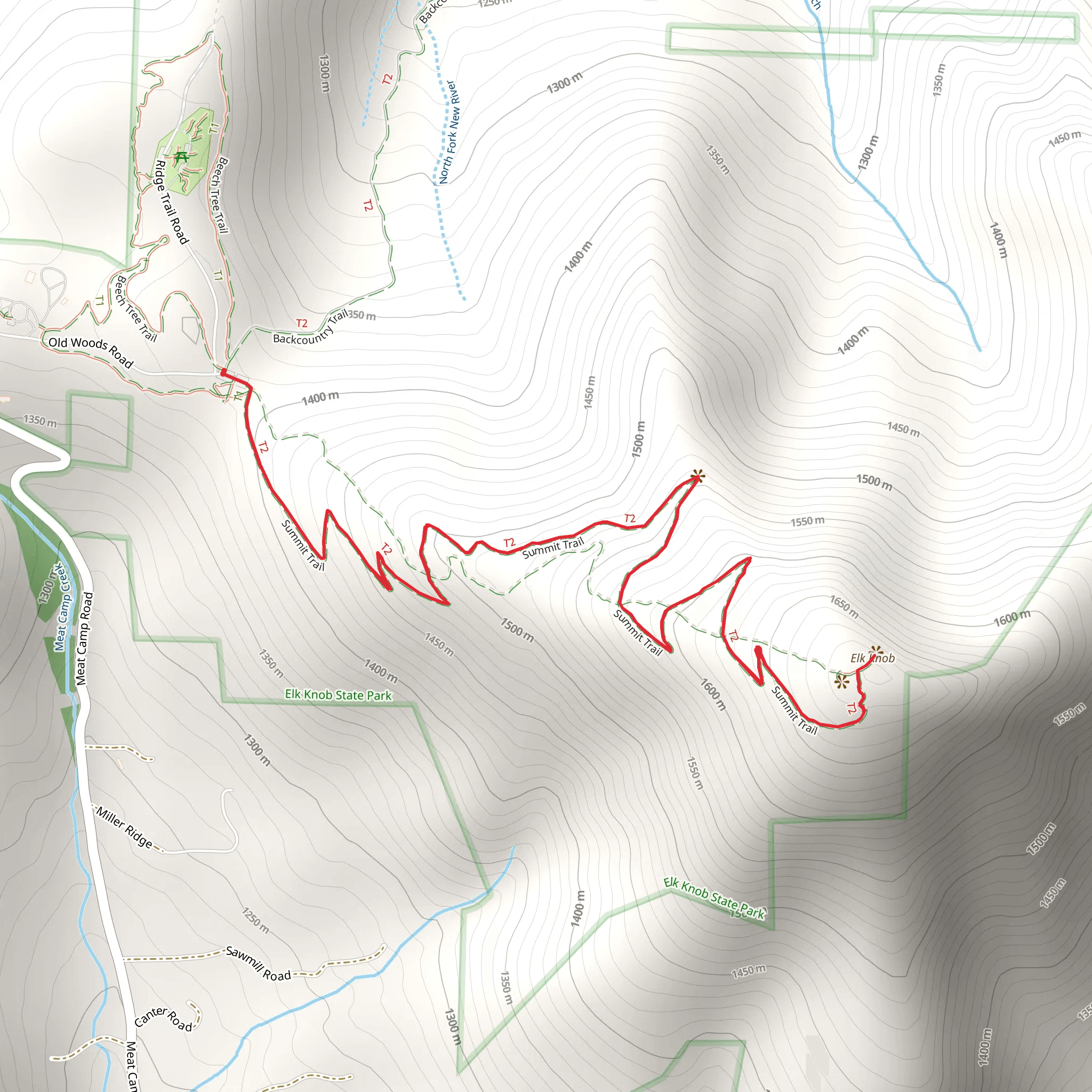 Elk Knob mobile static map