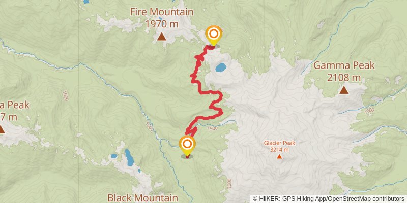 Pacific Crest Trail - Washington stage 37 Map