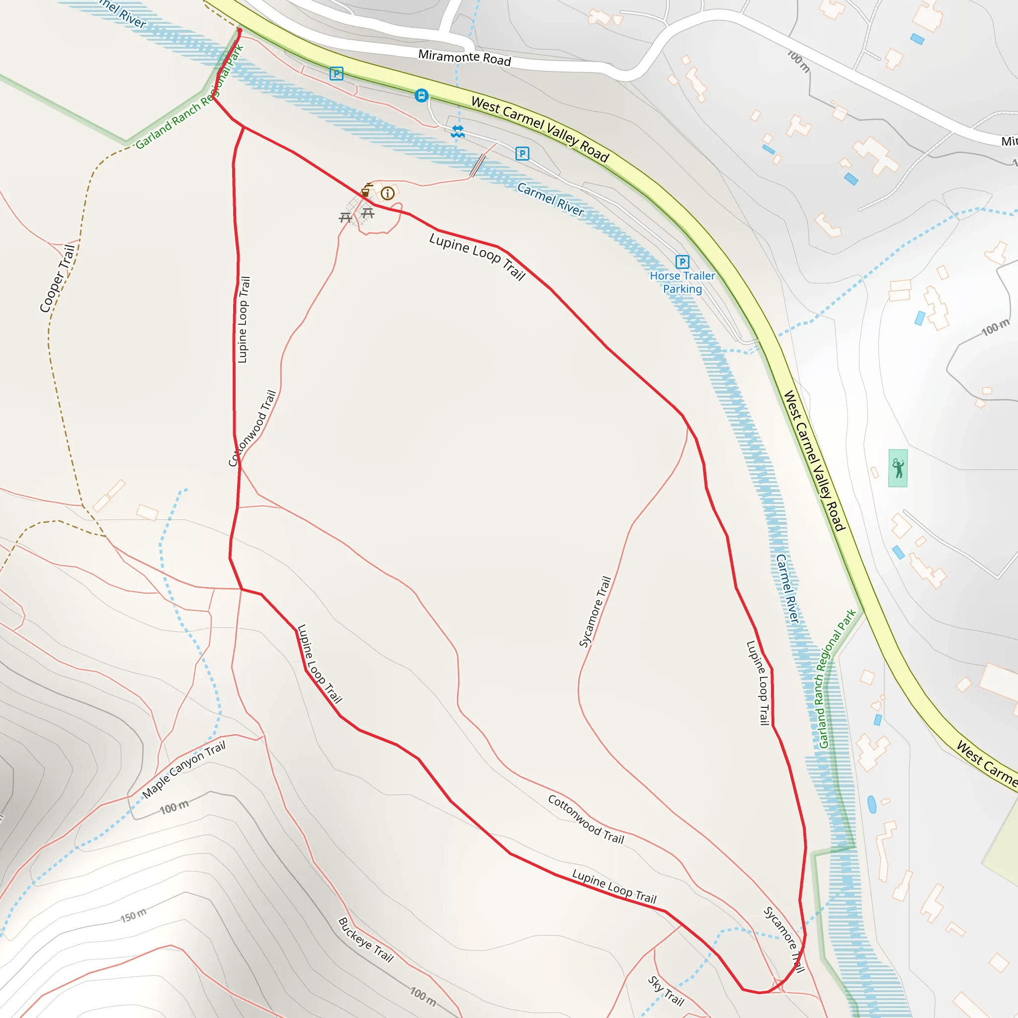Lupine Loop Trail mobile static map