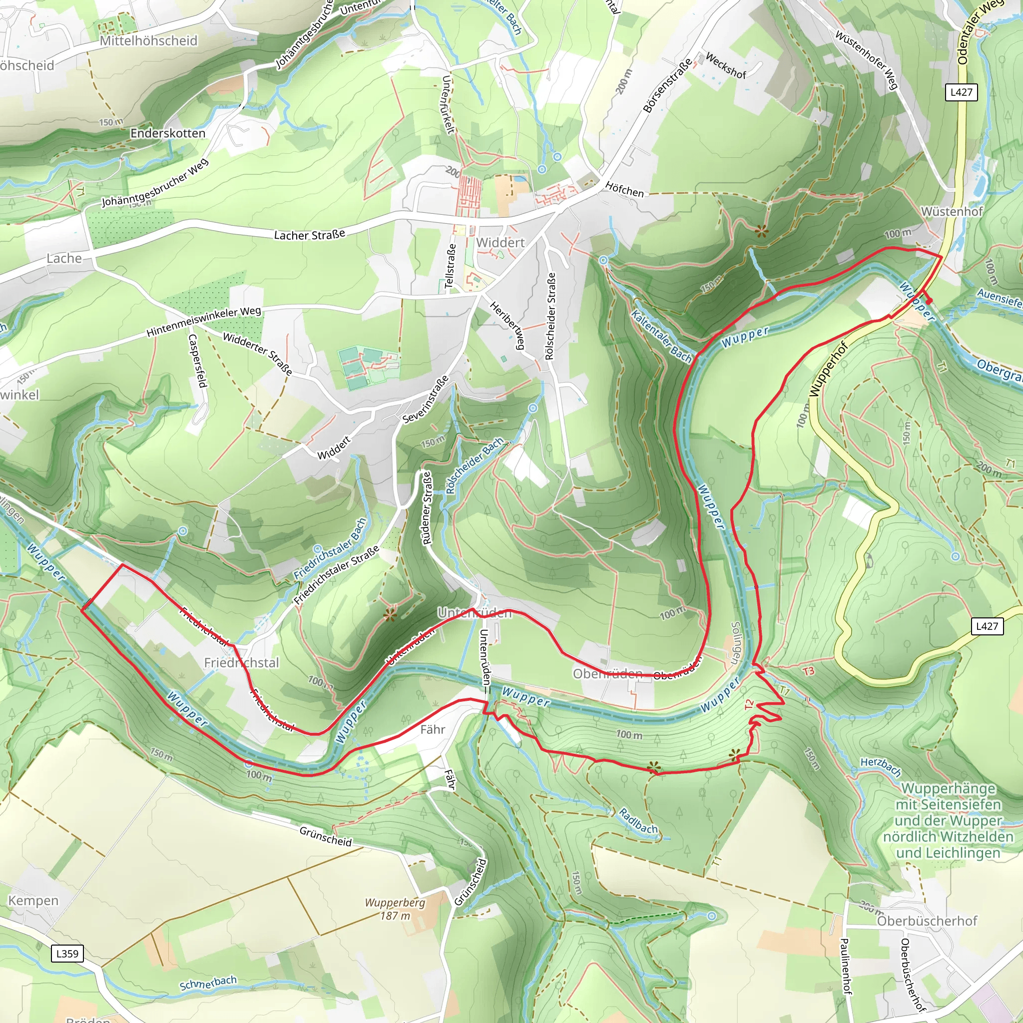 Erlebnisweg and Ruedenstein Loop mobile static map