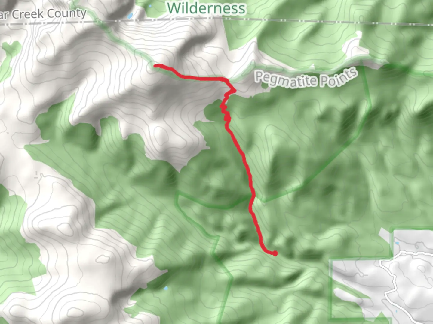 An image depicting the trail Rosalie Peak via Tanglewood Trail and its surrounding area.
