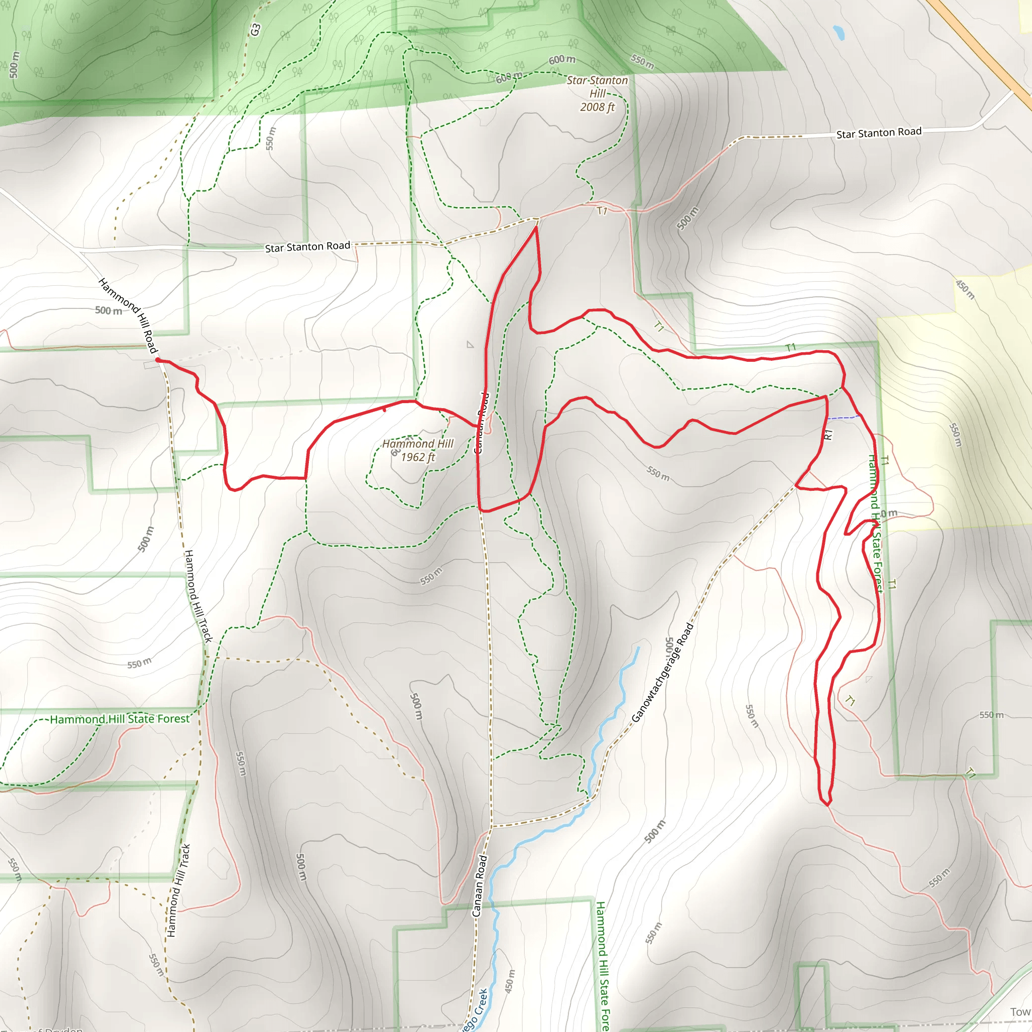 Hammond Hill from Hammond Hill Road Loop mobile static map
