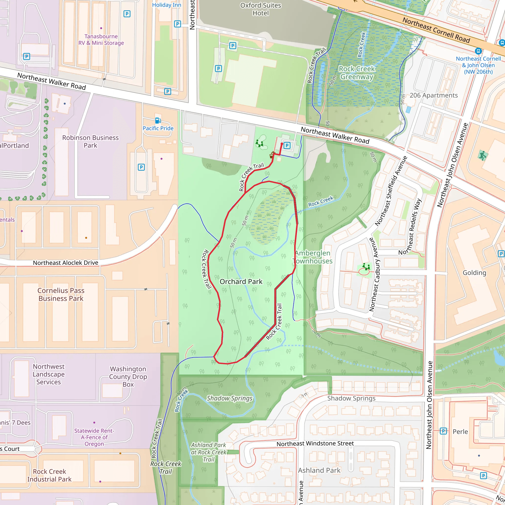 Rock Creek Loop Trail mobile static map