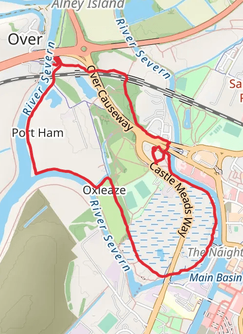 Alney island Gloucester mobile static map