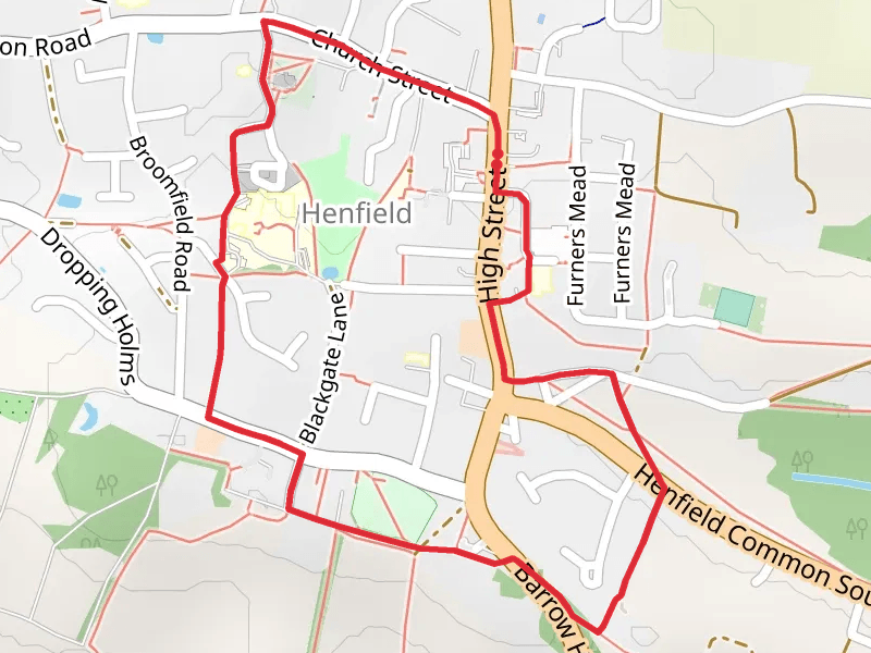 Henfield Circular Path mobile static map