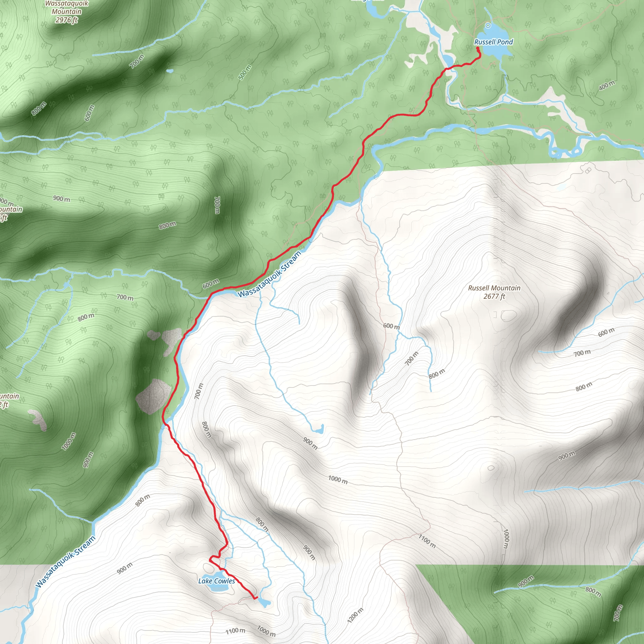 Deep Pond and Lake Cowles Trail mobile static map