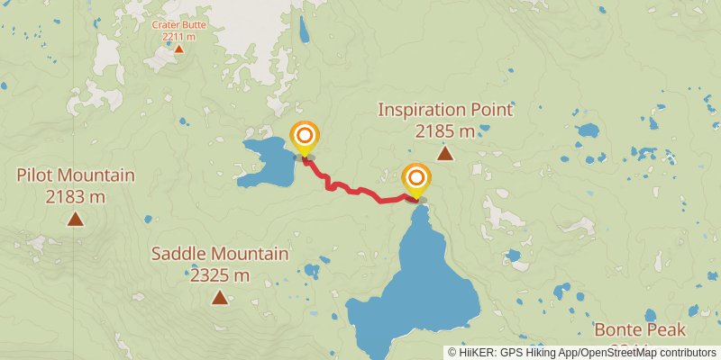 Lassen Volcanic National Park Lakes Loop spur 2 Map