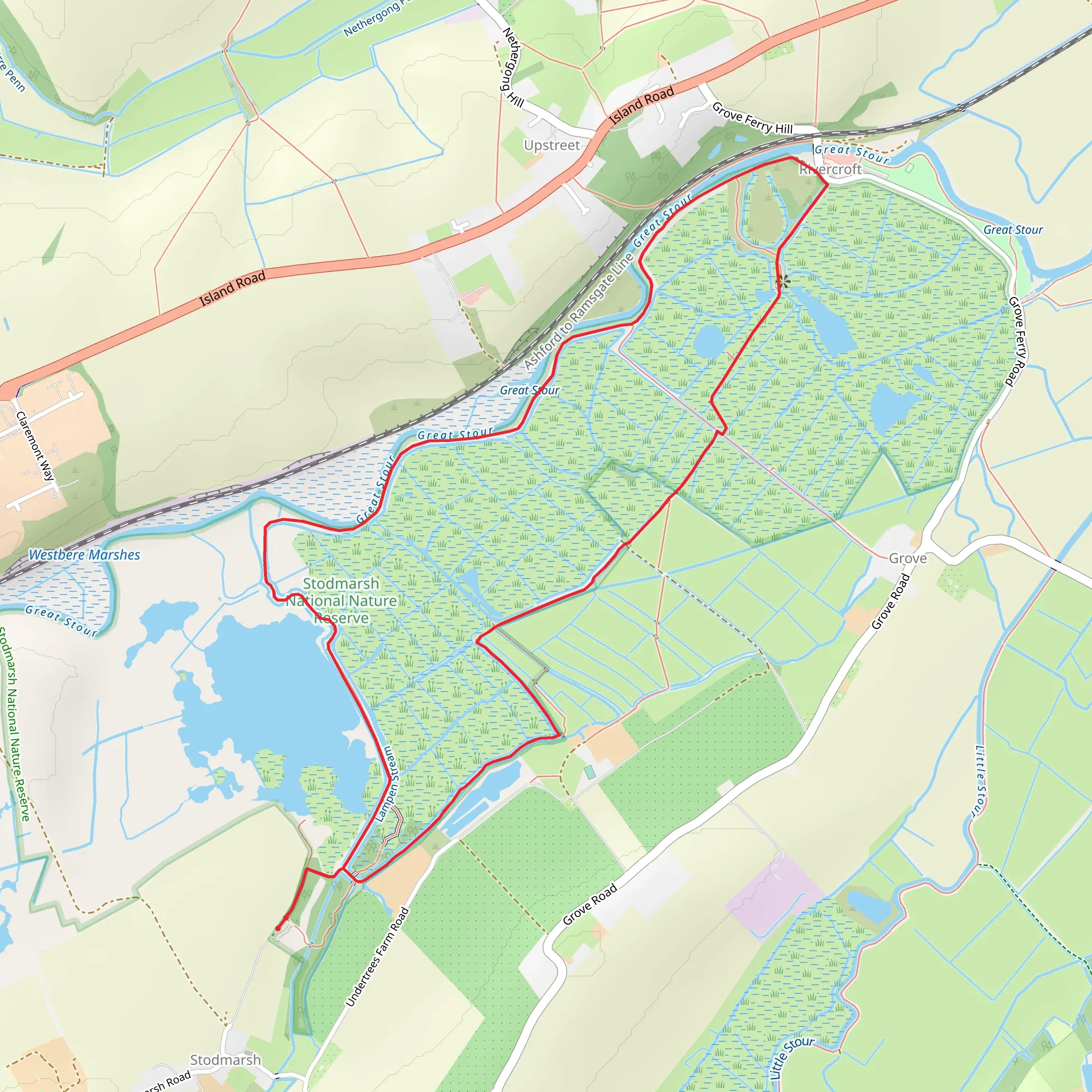 Stodmarsh National Nature Reserve mobile static map