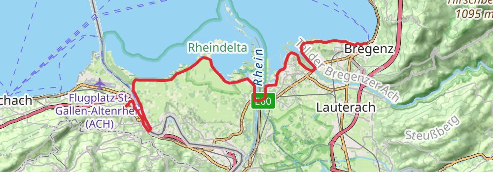 Bodensee-Rundwanderweg stage 7 Map