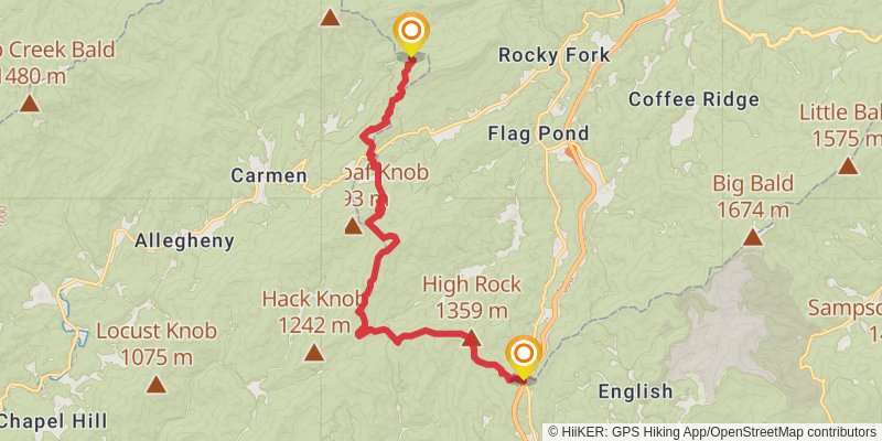 Appalachian Trail stage 35 Map