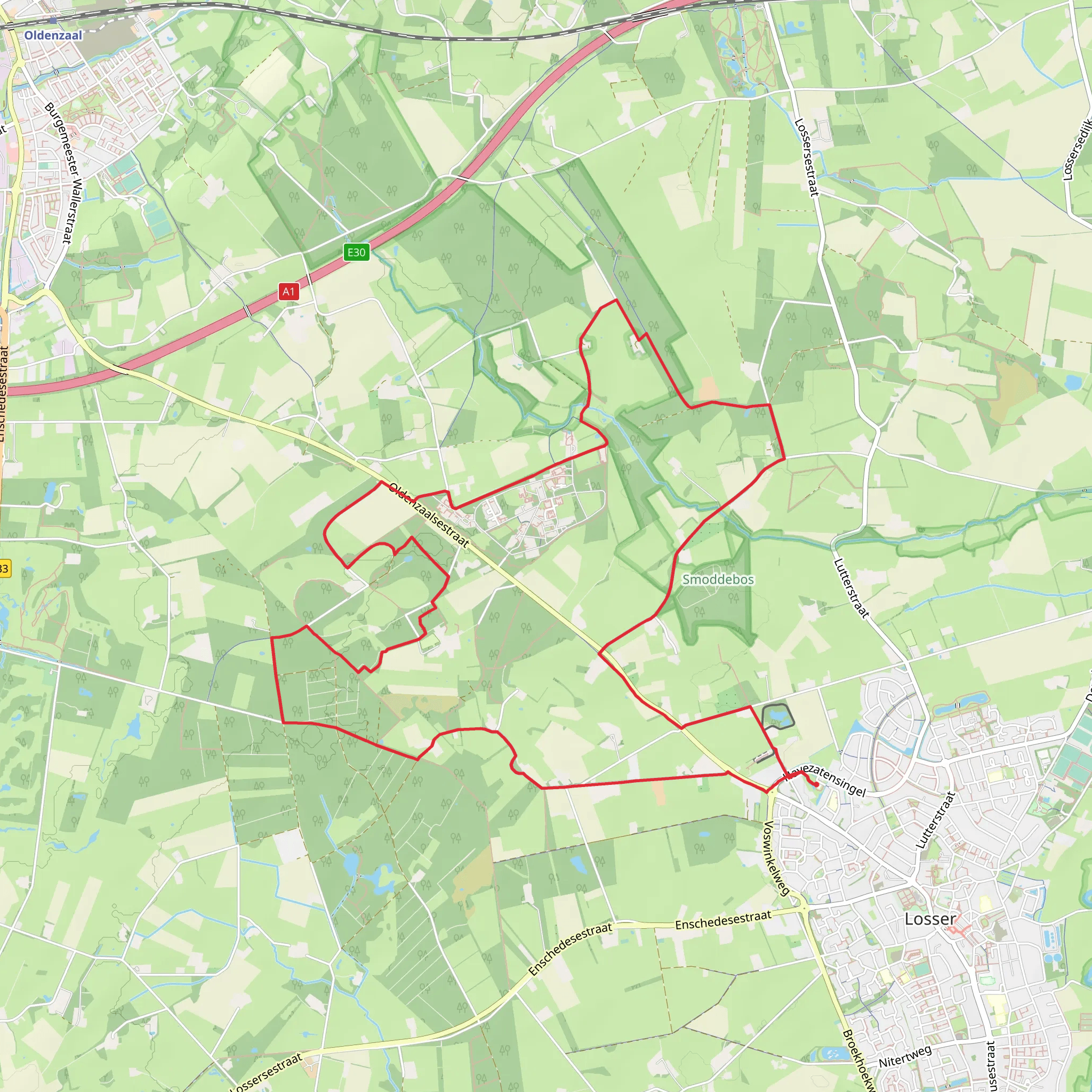 Hillingenpad and Snippert Weg mobile static map
