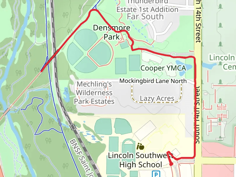 Rock Island Trail in Densmore Park