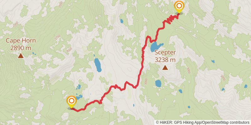 Bench Valley via Woodchuck Trail stage 3 Map