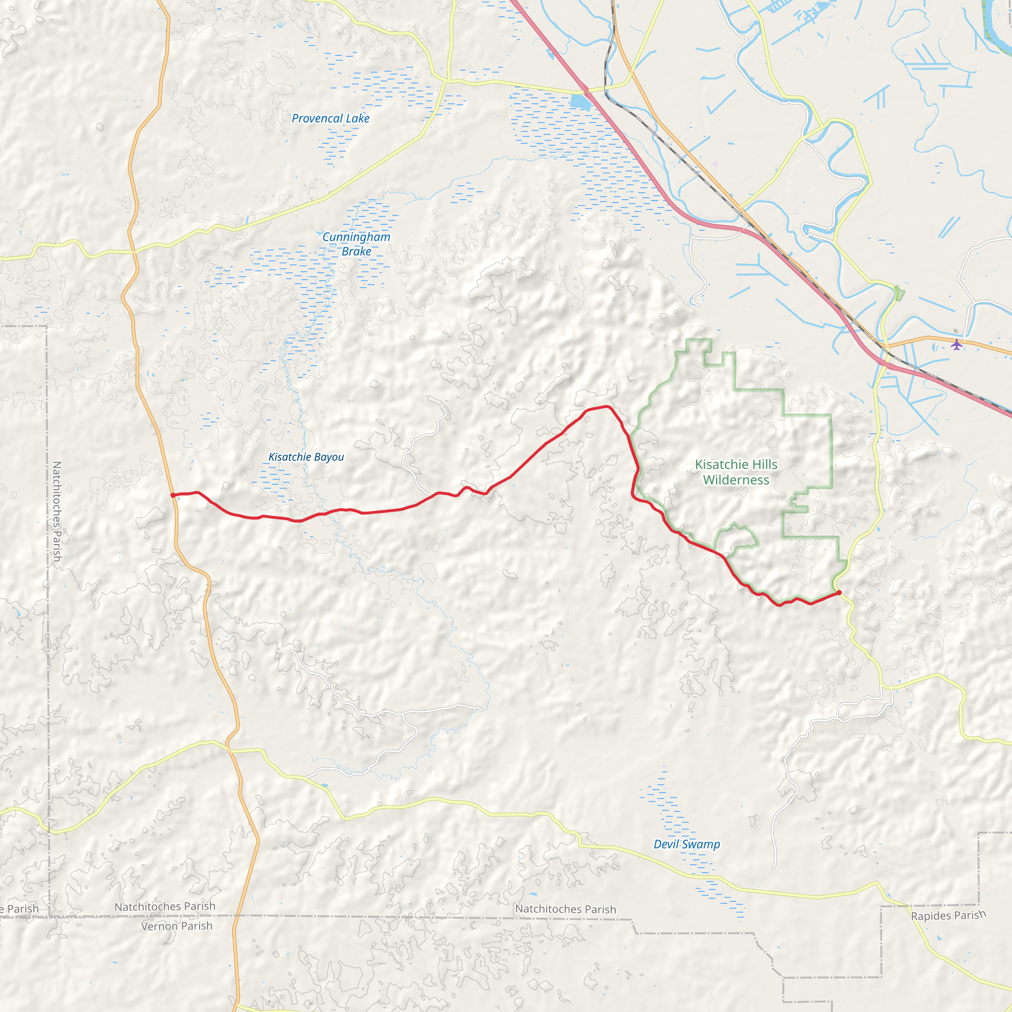 Longleaf Vista Road - Bedstead Hill mobile static map