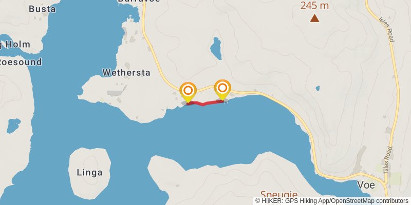 Coastal Walk of Shetland - West stage 10 Map